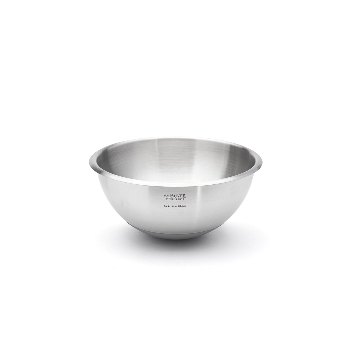 de Buyer Schlagschüssel 24 cm / 3,6 L - Edelstahl mit Silikon
