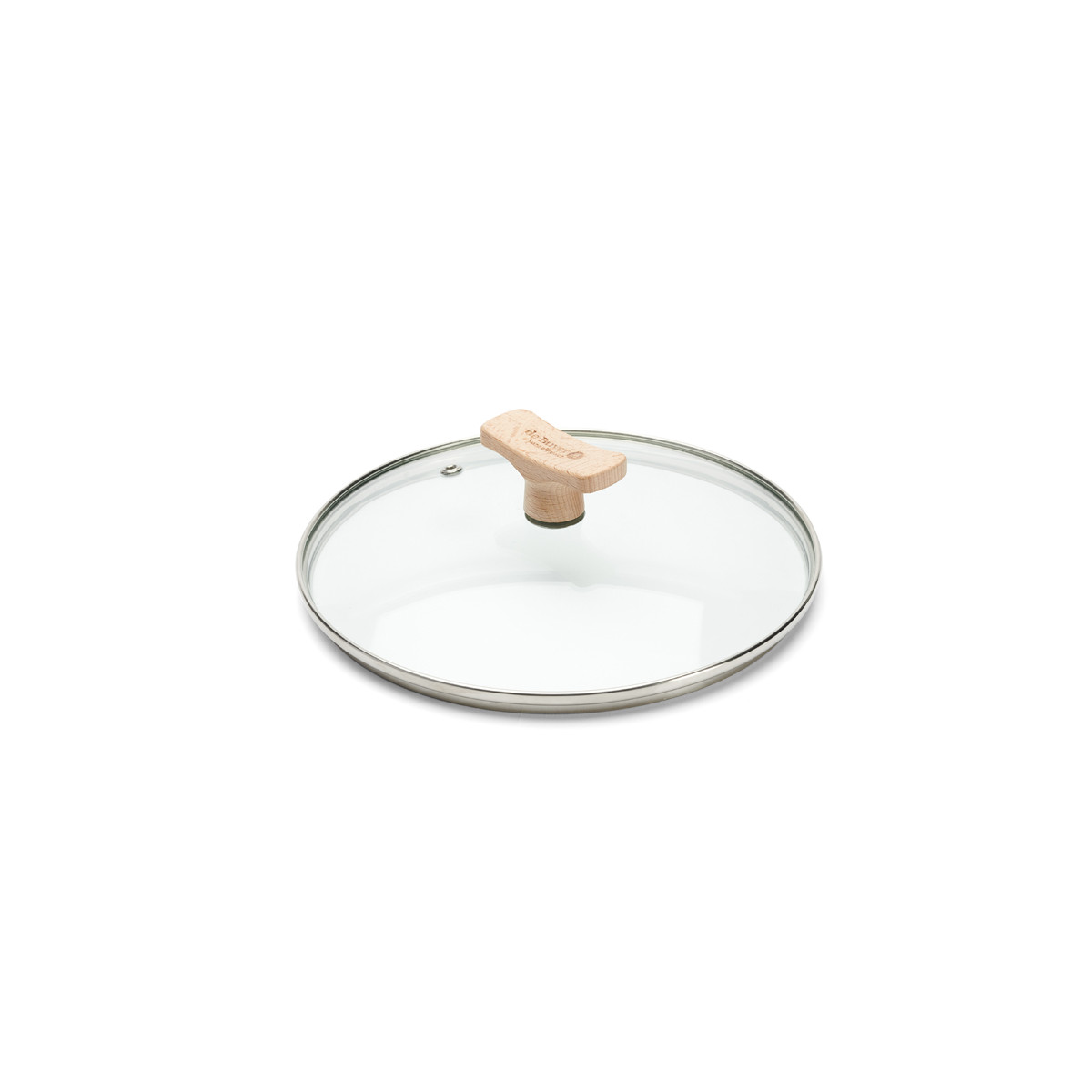 de Buyer Glas Deckel 20 cm mit Buchenholzknauf