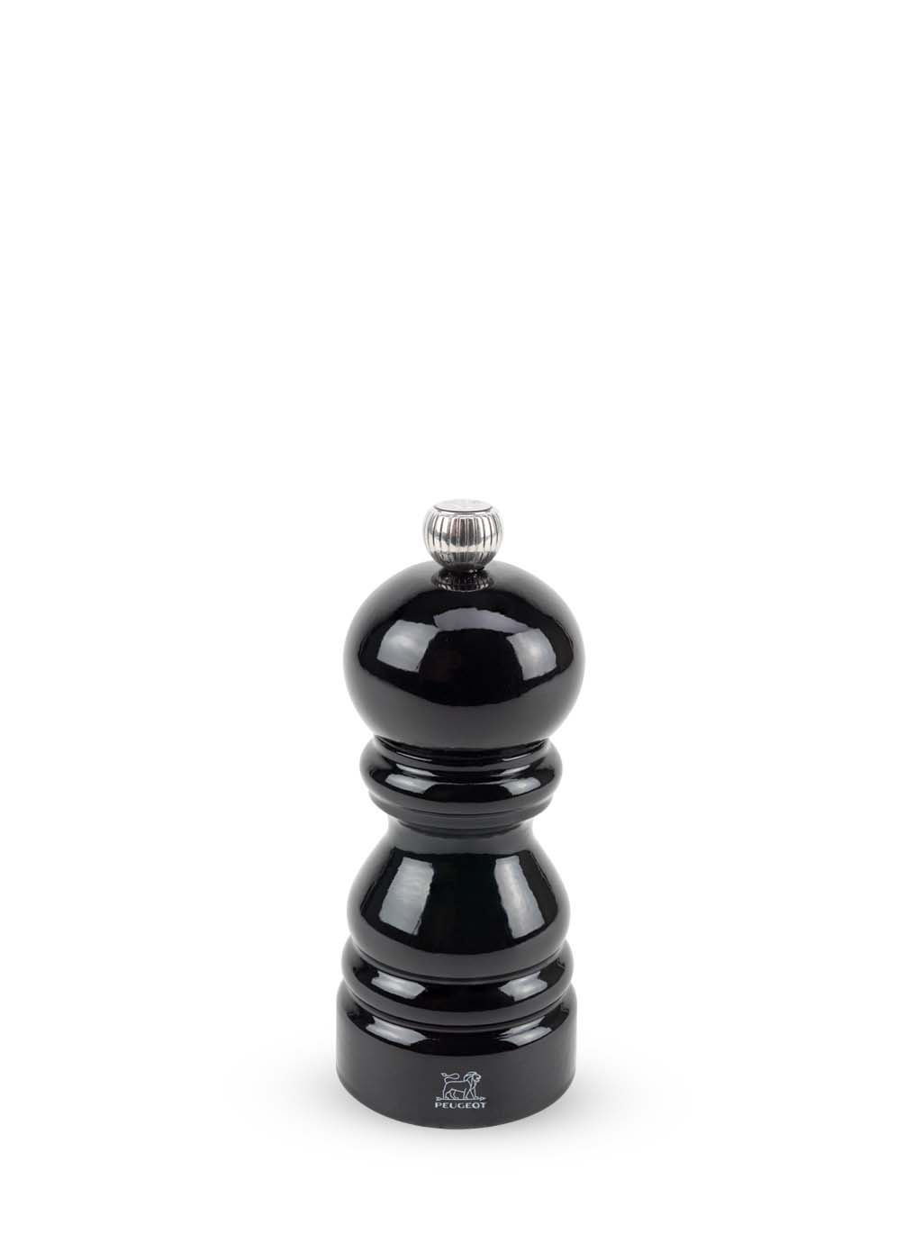 Peugeot Paris Classic Salzmühle 12 cm Buchenholz schwarz lackiert - Stahlmahlwerk