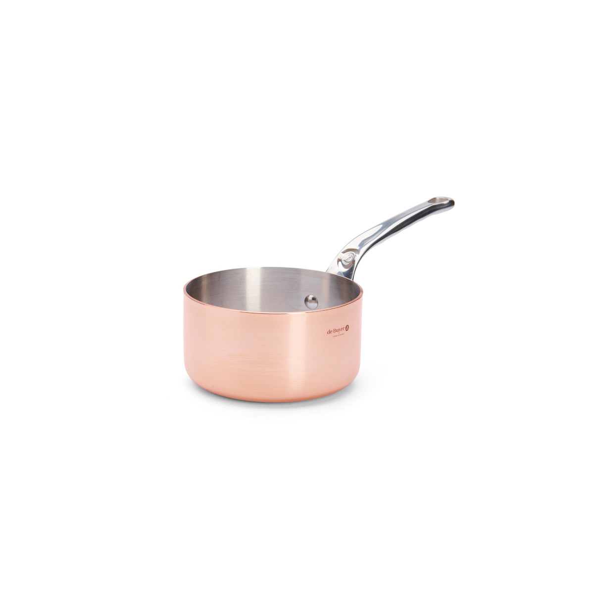 de Buyer Inocuivre Stielkasserolle 14 cm / 1,2 L - Kupfer mit Edelstahlgussgriff