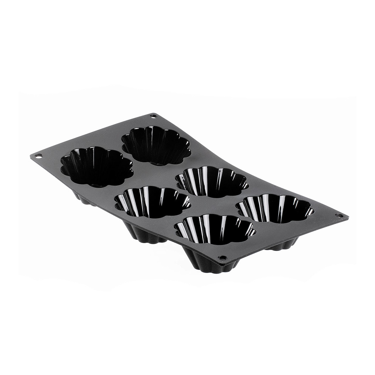 de Buyer Moulflex Silikonform für 6 kleine Brioche / mit Antihaft-Eigenschaften