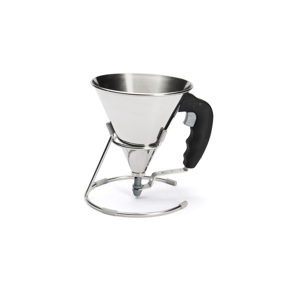 de Buyer Kwik automatischer Trichter 0,8 L - schwarz mit Untersatz