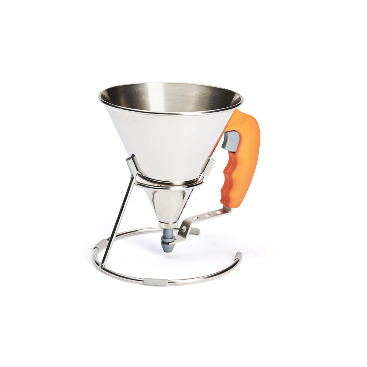 de Buyer Kwik automatischer Trichter 0,8 L - orange mit Untersatz