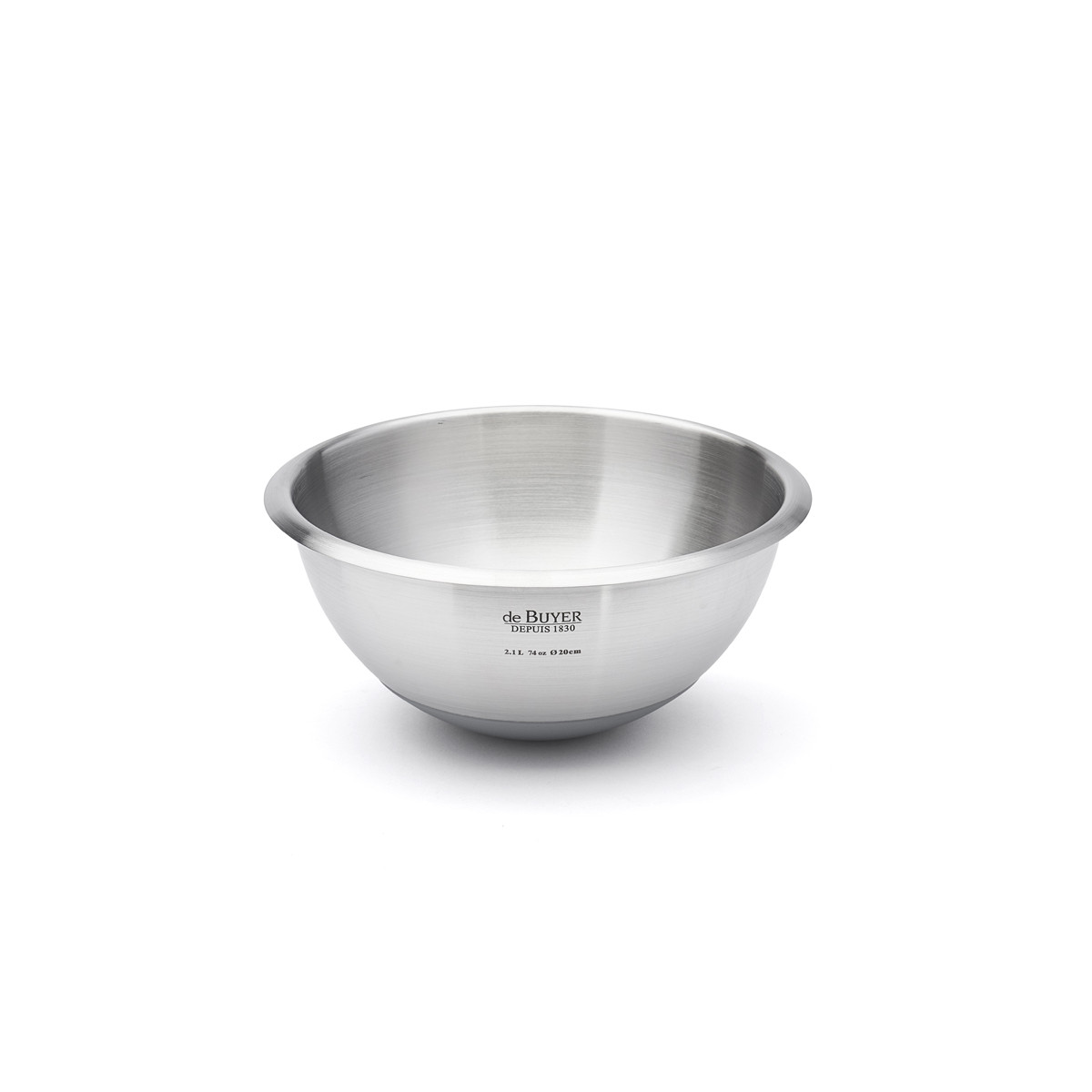 de Buyer Schlagschüssel 20 cm / 2,1 L - Edelstahl mit Silikon