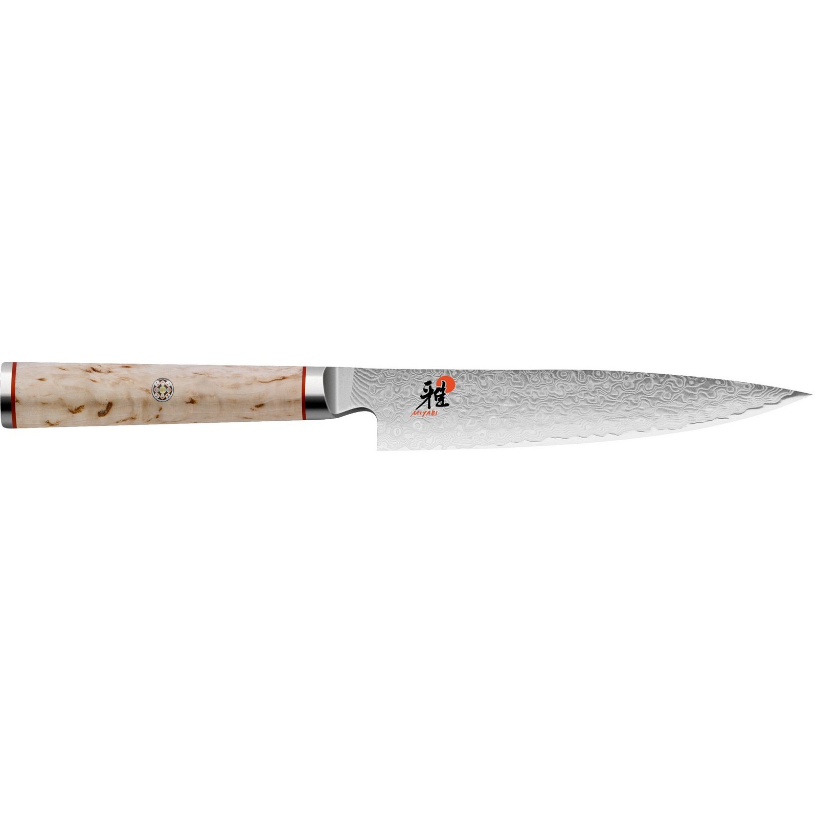Miyabi 5000 MCD Shotoh 13 cm - Griff aus Masur-Birke in traditioneller D-Form - MC63 - Braun