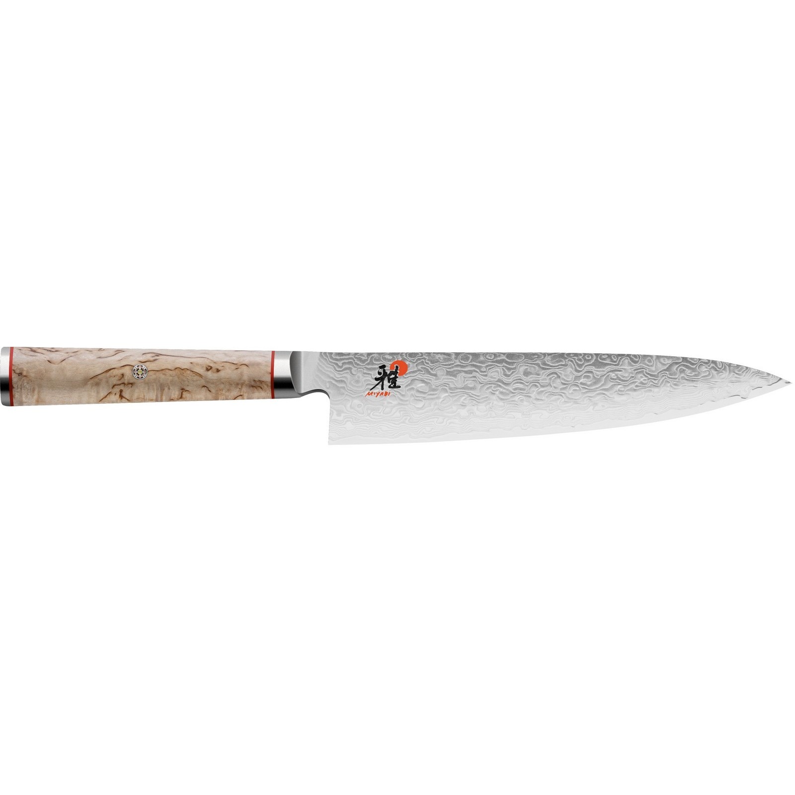 Miyabi 5000 MCD Gyutoh 20 cm - Griff aus Masur-Birke in traditioneller D-Form - MC63 - Braun