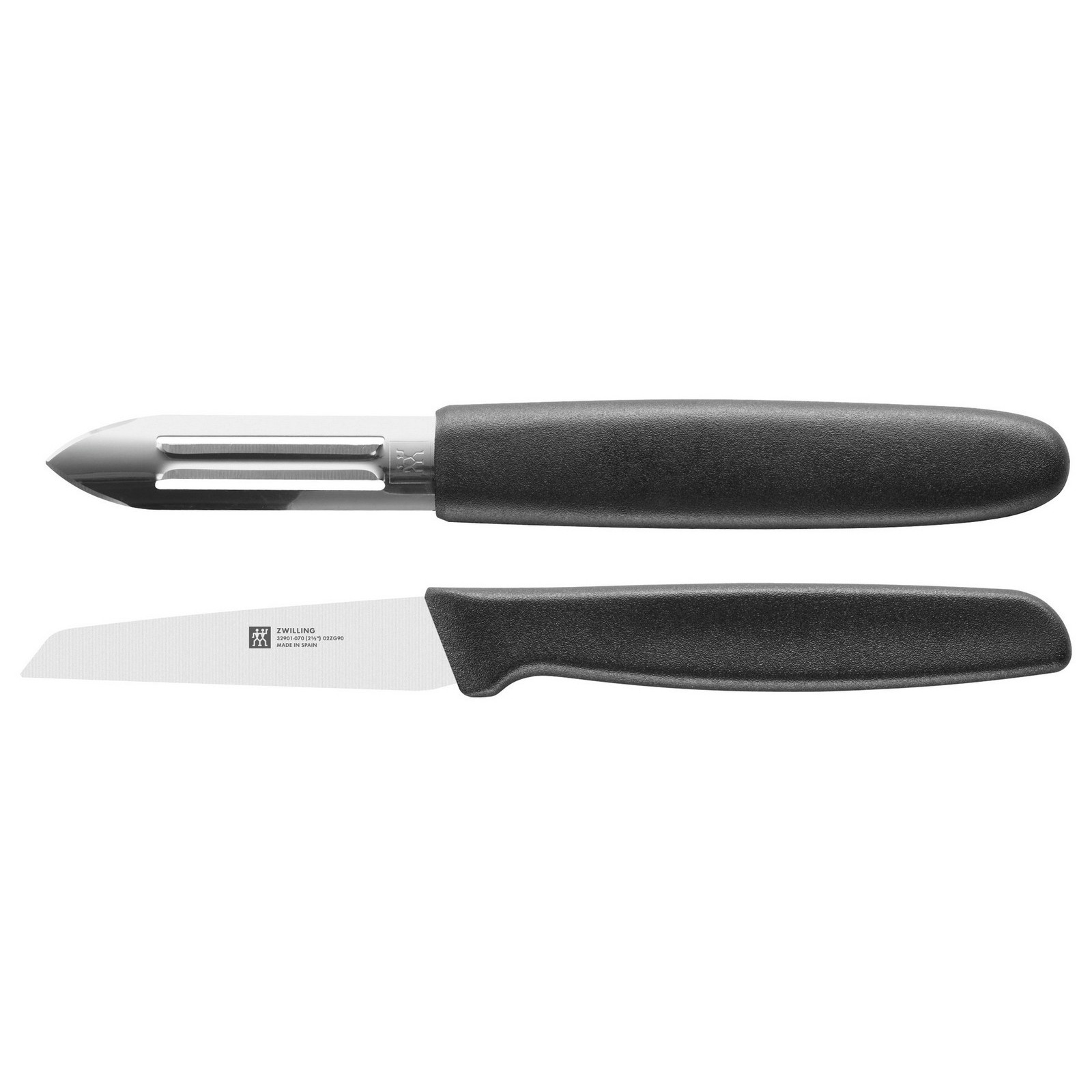 Zwilling TWIN Grip Sparschäler & Gemüsemesser Messerset 2-tlg. Schwarz - Edelstahl