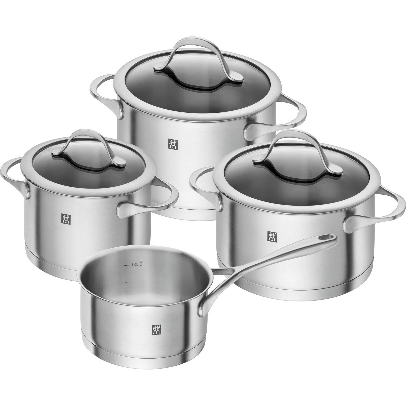 Zwilling Essence Cookware Set 4-piece 18/10 Stainless Steel