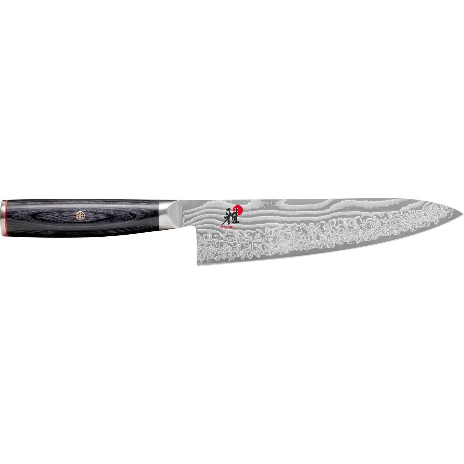 Kochmesser Miyabi 5000FCD Gyutoh schwarz Gesamtlänge 337cm Klingenlänge 20cm Spezialklingenstahl Stahl Kochmesser Klingenlänge 20 cm FRIODUR eisgehärtete Klinge
