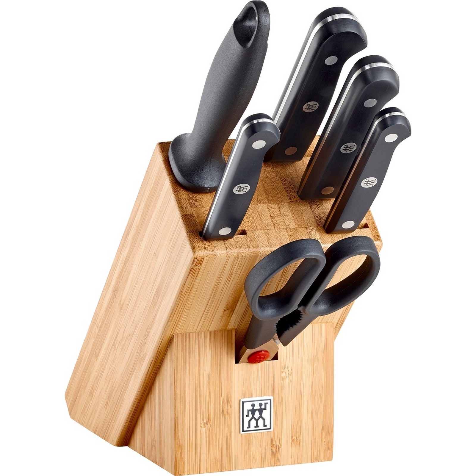Messerblock Zwilling® Gourmet  Braun Schwarz Silber  Holz Metall Kunststoff  7-teilig  Bambus  Kochen Küchenmesser Messersets