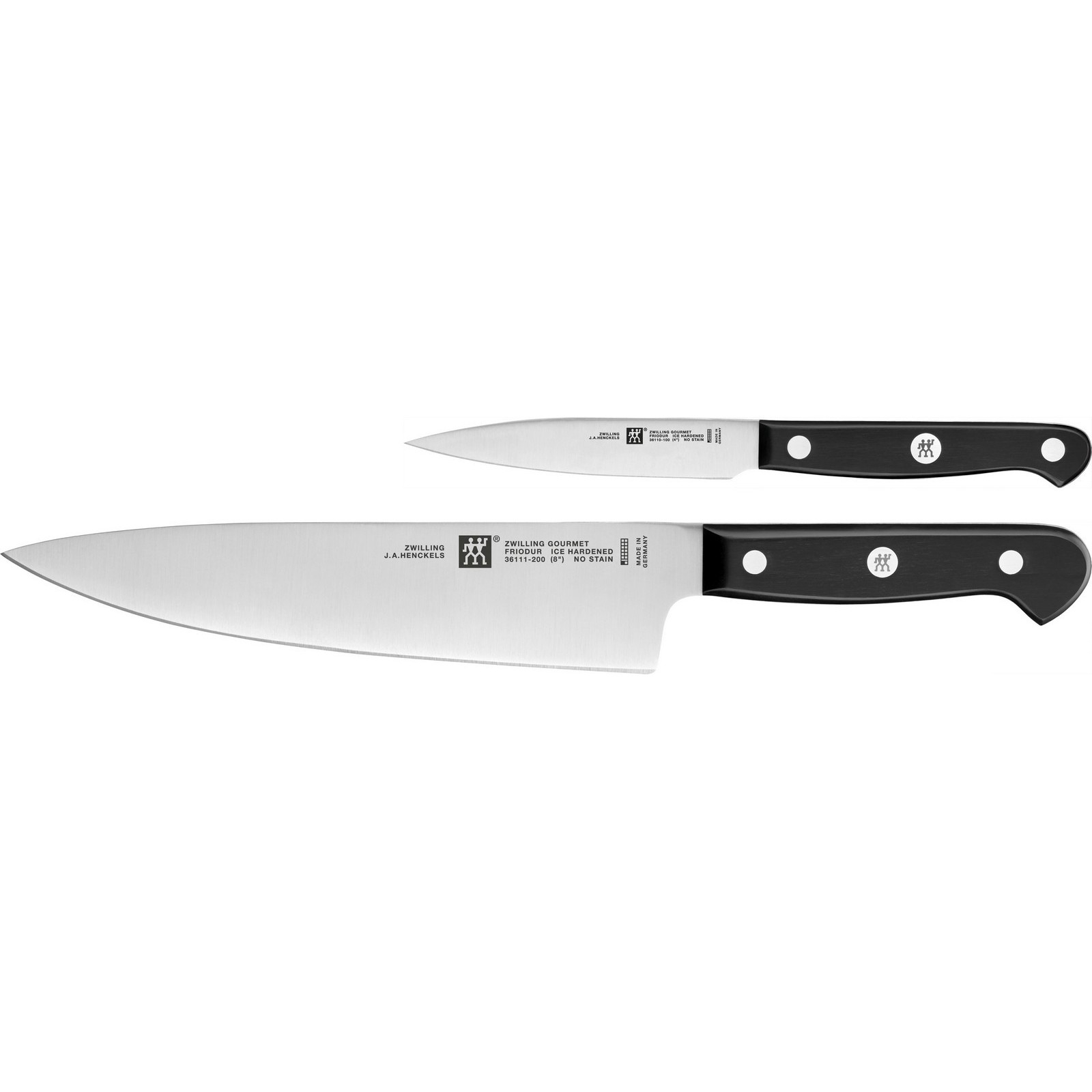 Messer-Set ZWILLING Gourmet Kochmesser-Sets silberfarben (schwarz silberfarben) Made in Germany FRIODUR eisgehärtete Klingen Sonderschmelze