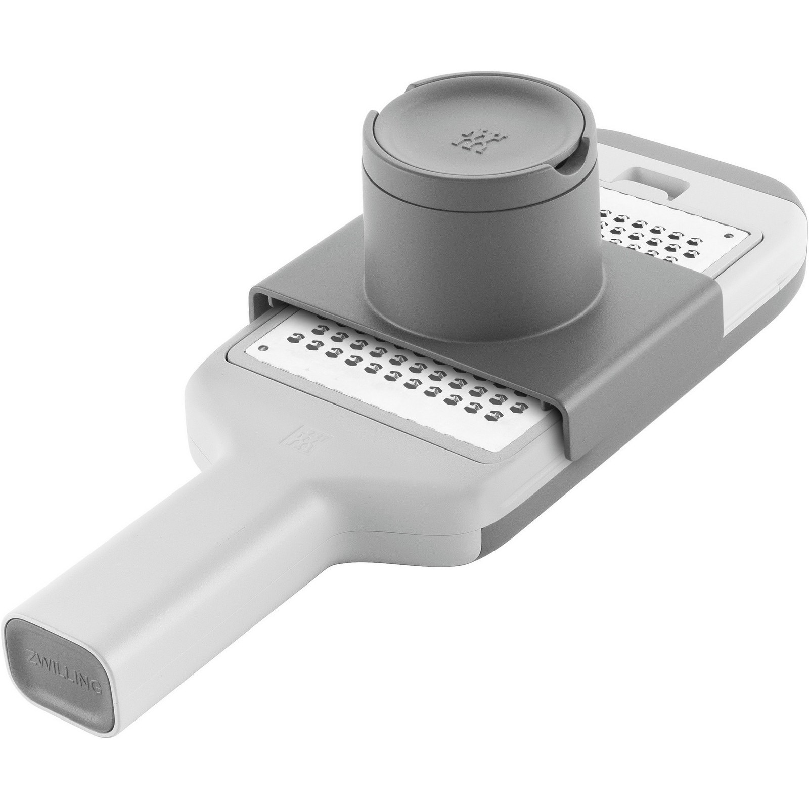 Multireibe ZWILLING Multi-Reibe mit Zwei-Wege-Reibtechnologie inkl Fingerschutz grau B11cm L30cm T9cm Edelstahl 18 10 Küchenreiben Vier austauschbare Klingeneinsätze anwendbar auf FRESH & SAVE Boxen