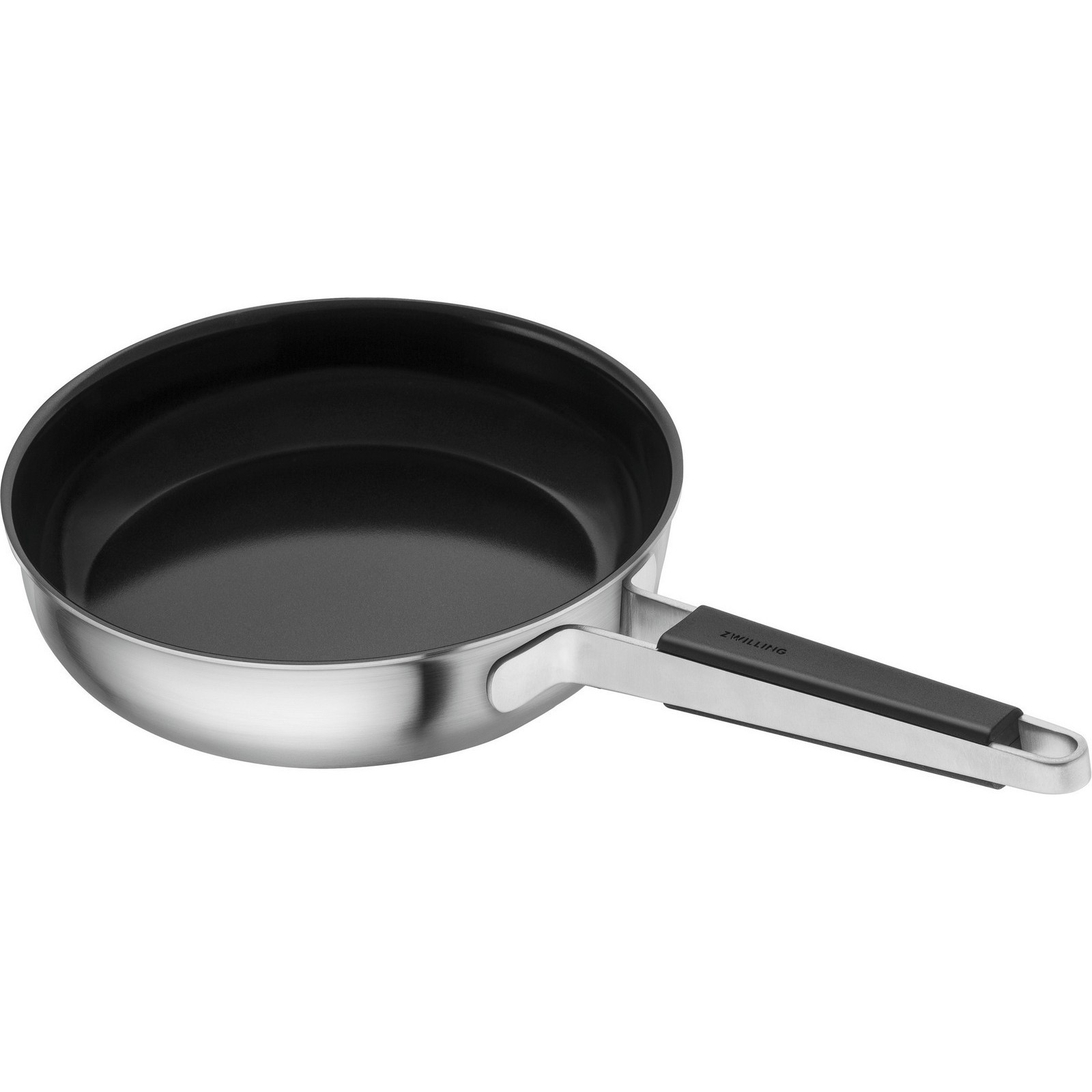 Bratpfanne ZWILLING Pure silber (silberfarben) B326cm H217cm L462cm Ø24cm Pfannen Keramikbeschichtung Stay-Cool Griffe Edelstahl