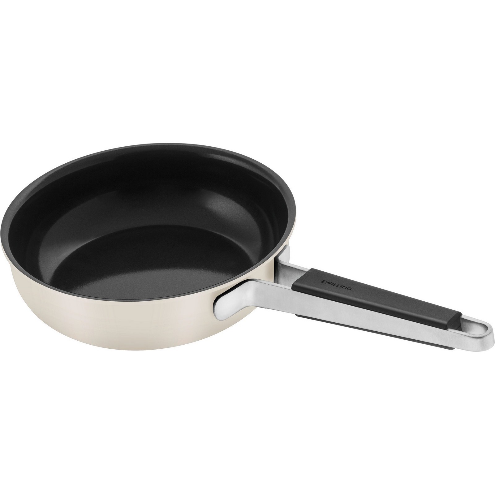 Bratpfanne ZWILLING Pure weiß (elfenbeinfarben weiß) B28cm H193cm L41cm Ø20cm Pfannen Keramikbeschichtung Stay-Cool Griffe Edelstahl