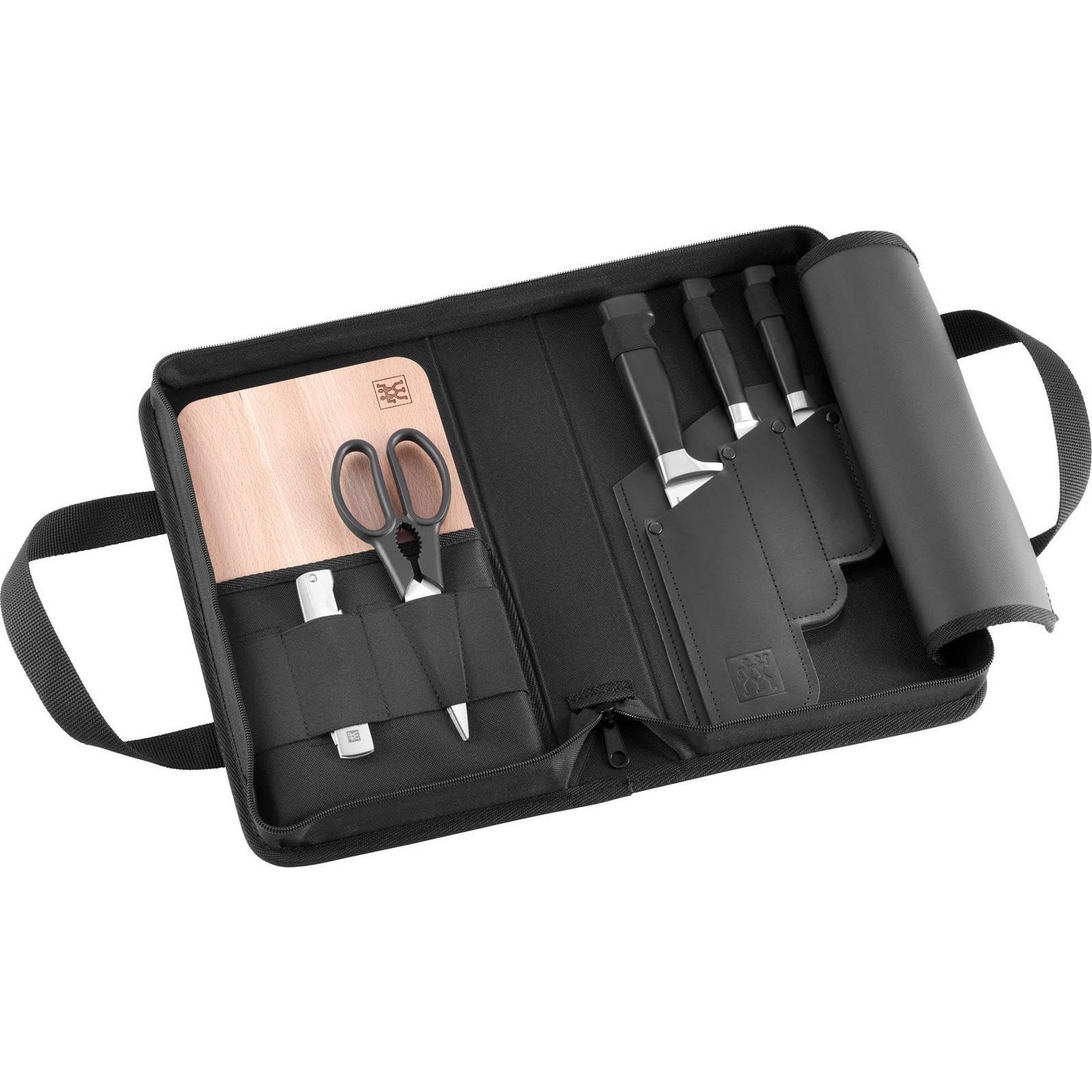 ZWILLING Messer-Traveller-Set - Silber - Buche