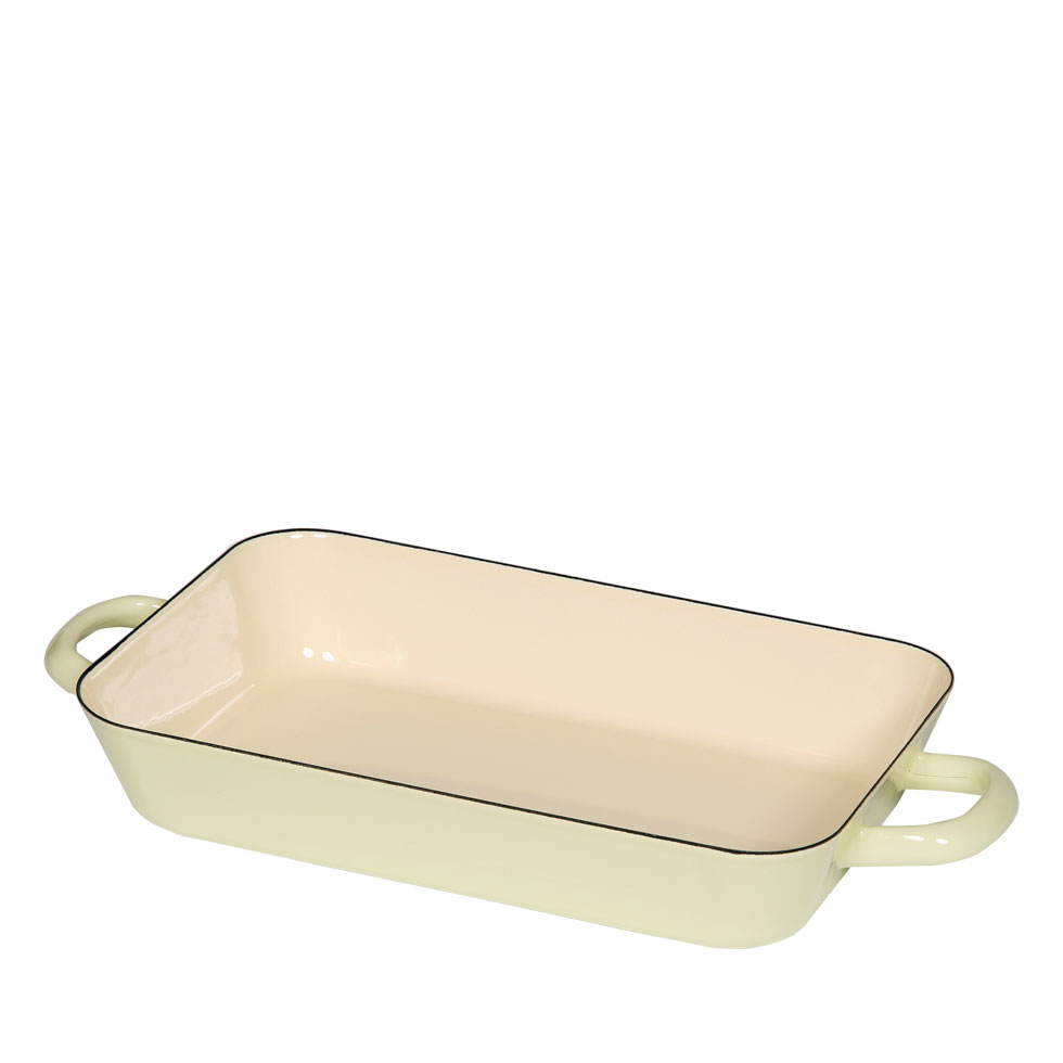 Riess-kelomat - Riess Bratpfanne 29×18 cm Brat Back Auflaufform Classic Pastell Gelb Emaille