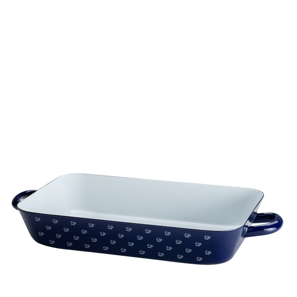 Riess-kelomat - Riess Brat- Backpfanne 33 20cm Country Dirndlblau Emaille