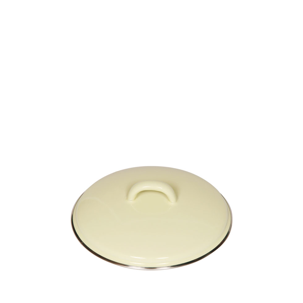 Riess Deckel mit Chromrand Ø16cm Pastell Gelb