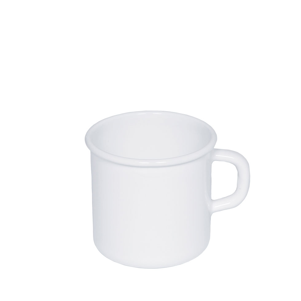 Riess-kelomat - Riess Topf mit Bördel (Becher) Ø8cm 3 8 Liter Emaille Classic Weiss