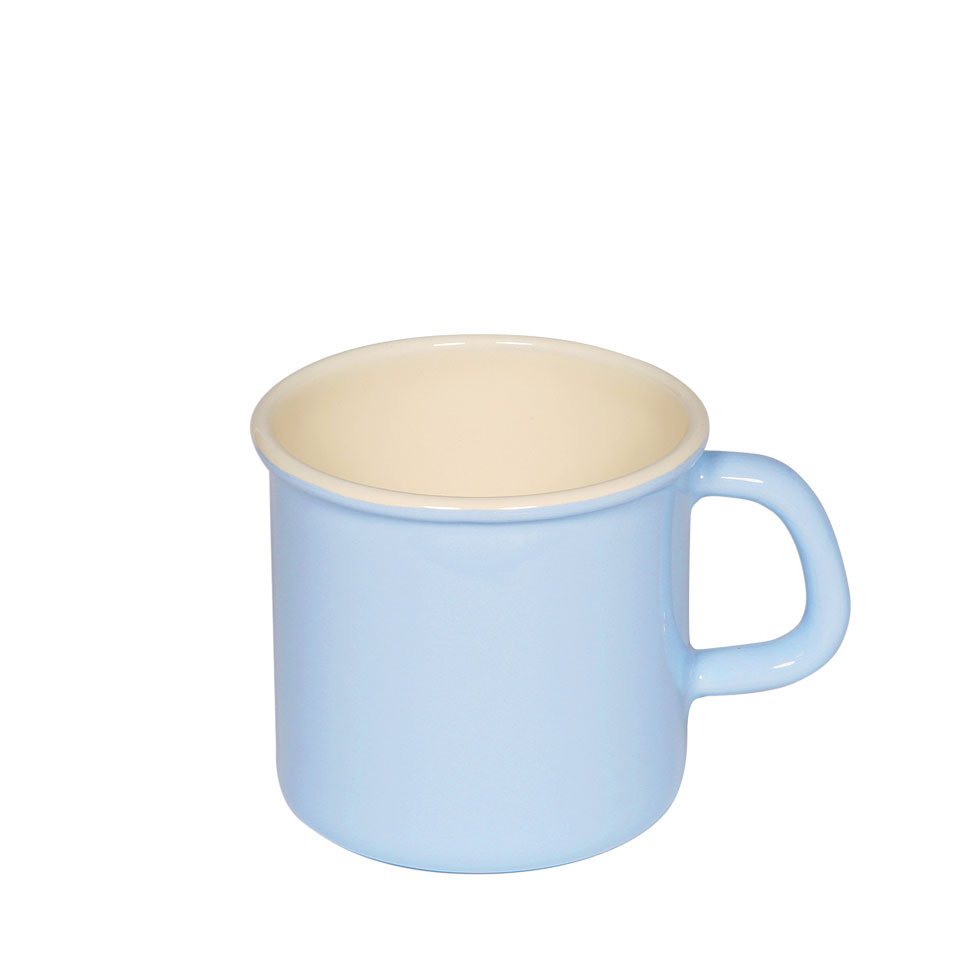 Riess-kelomat - Riess Topf mit Bördel (Becher) Ø9cm 05 Liter Emaille Classic Pastell Blau