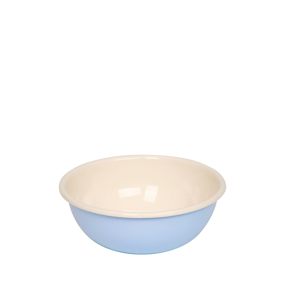 Riess Küchenschüssel Ø18cm Classic Pastell Blau Servierschüssel Emaille