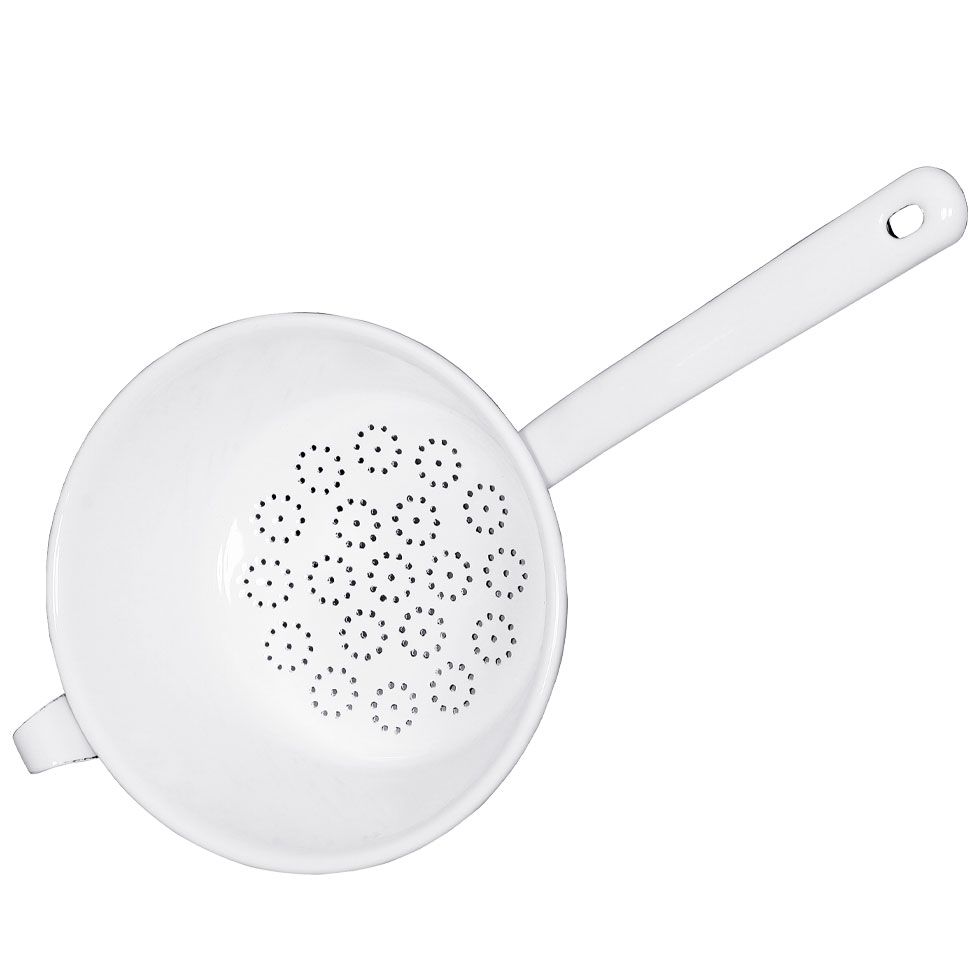 Riess-kelomat - Riess Küchensieb Passiersieb Ø20cm mit Stiel Classic Weiss Emaille