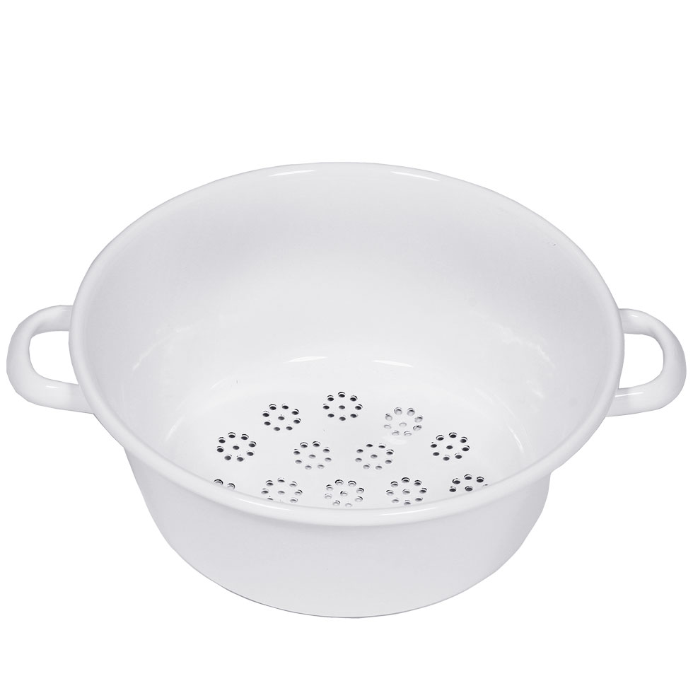 Riess-kelomat - Riess Classic Weiss Gemüsesieb Ø26cm Emaille