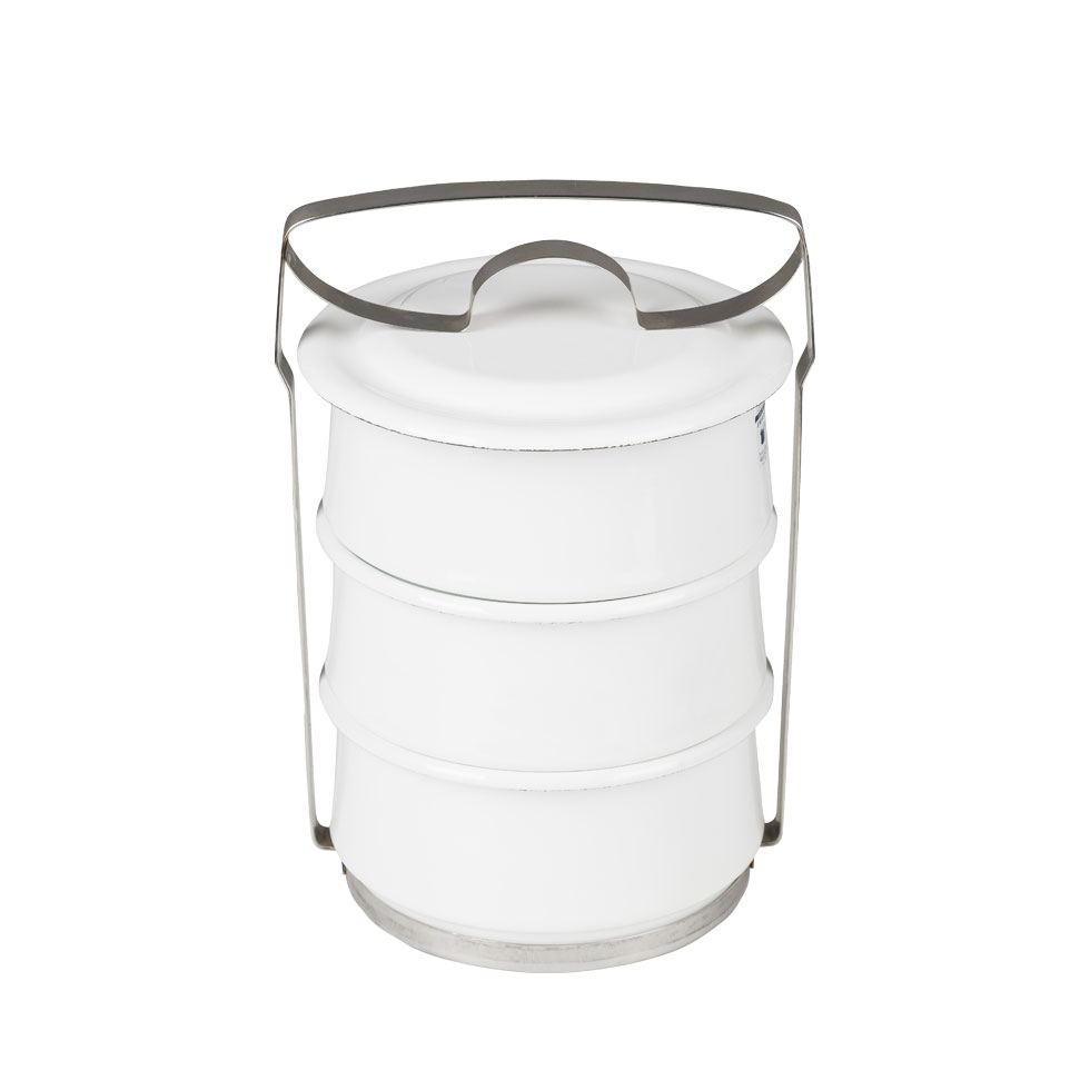 Riess-kelomat - Riess Classic Weiss Essenträger 3 teilig Ø14cm Höhe 278cm Emaille