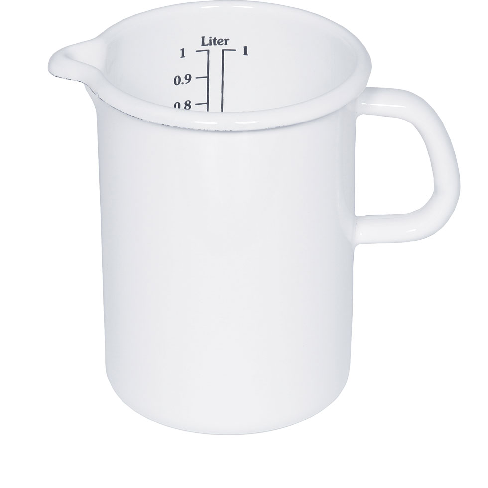 Riess-kelomat - Riess Classic Weiss Küchenmaß Messbecher Ø16 cm 3 Liter Emaille