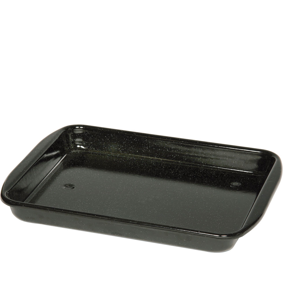 Riess-kelomat - Riess Bratrohrpfanne niedrig 33 42 45 Back- Bratform Emaille schwarz