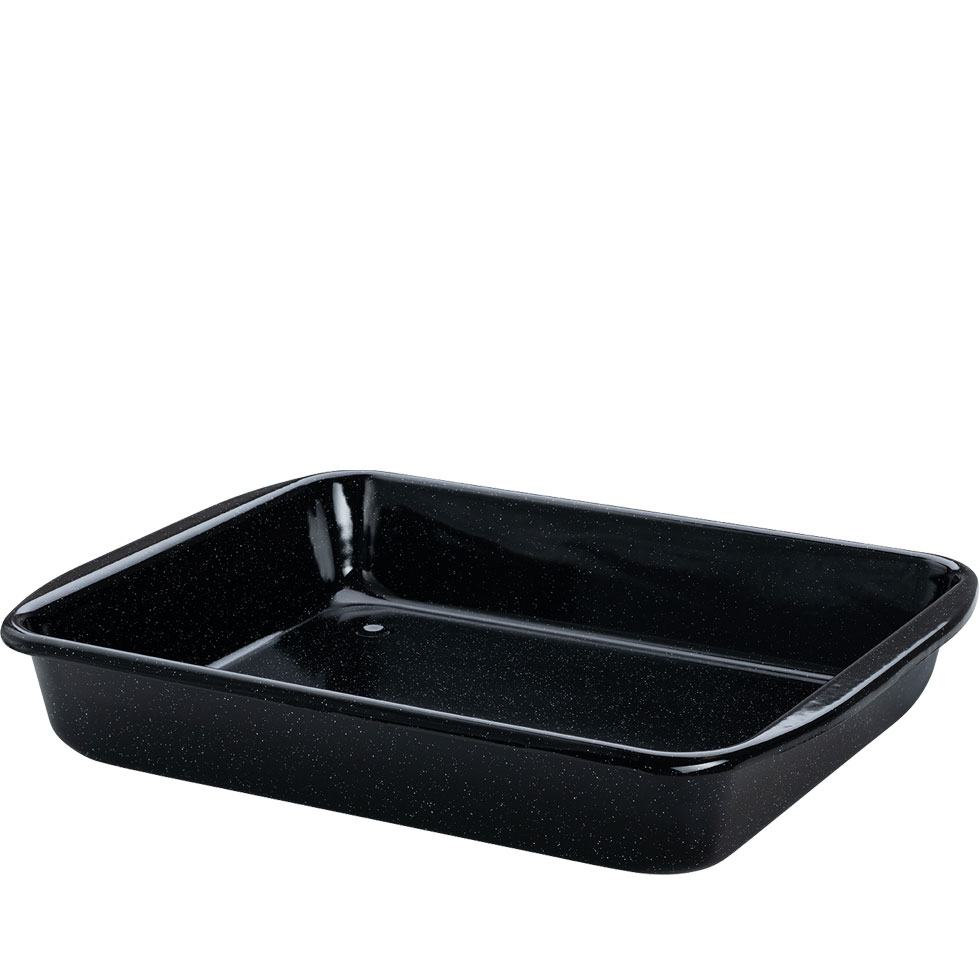 Bräter Profi  rechteckig  328x7x417 cm  hitzebeständige Griffe backofengeeignet kratzfest rostfrei  Kochen Töpfe Bräter