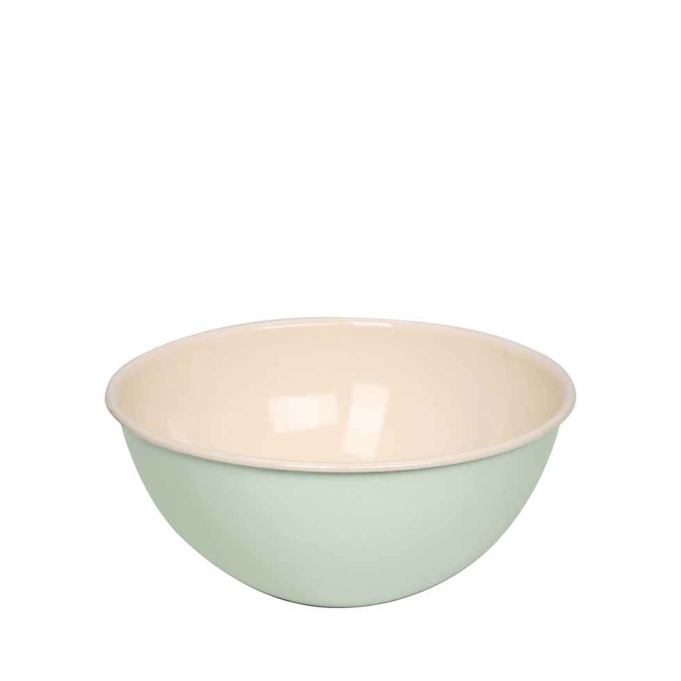 Riess-kelomat - Riess Obst und Salatschüssel Ø22cm Emaille Classic Pastell Nilgrün