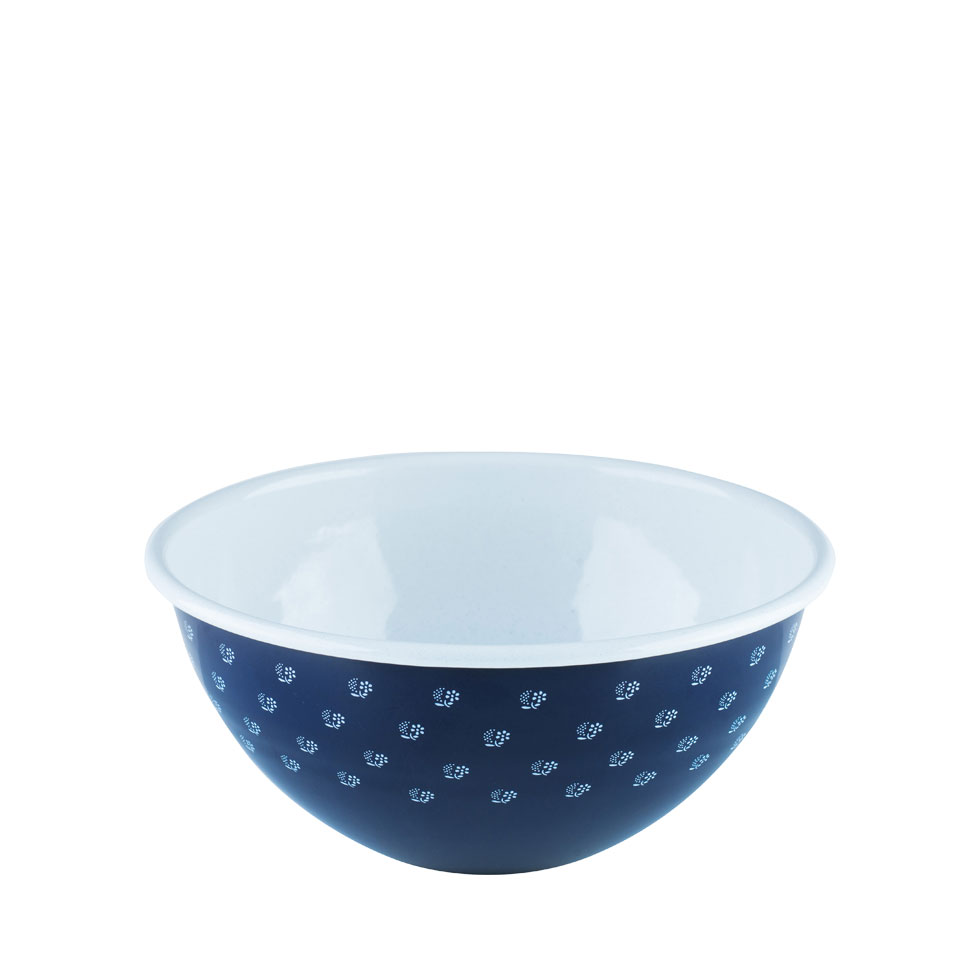 Riess-kelomat - Riess Country Obst und Salatschüssel Ø22cm 25 Liter Emaille Dirndlblau