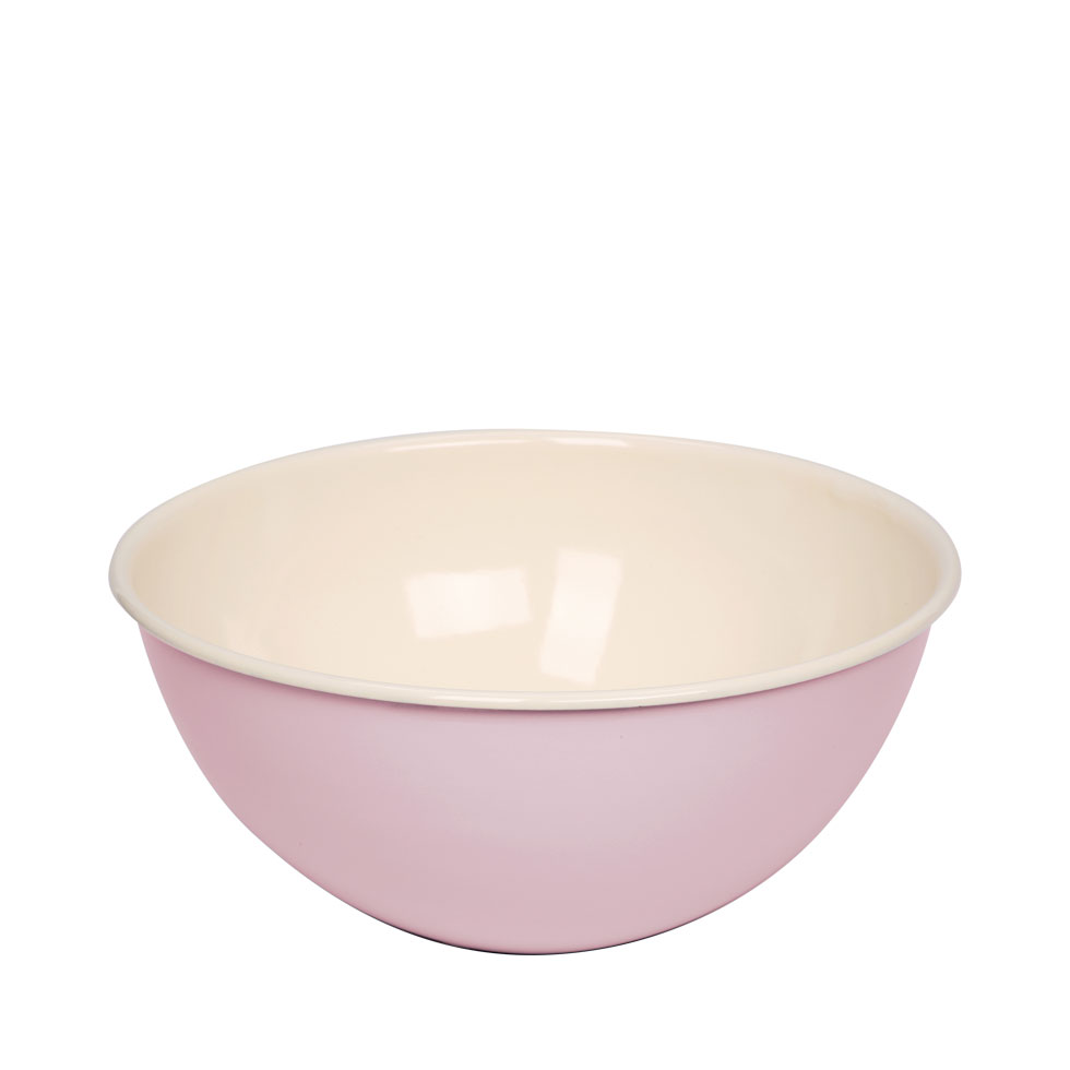 Riess-kelomat - Riess Obst und Salatschüssel Ø26 cm Pastell Rosa Emaille
