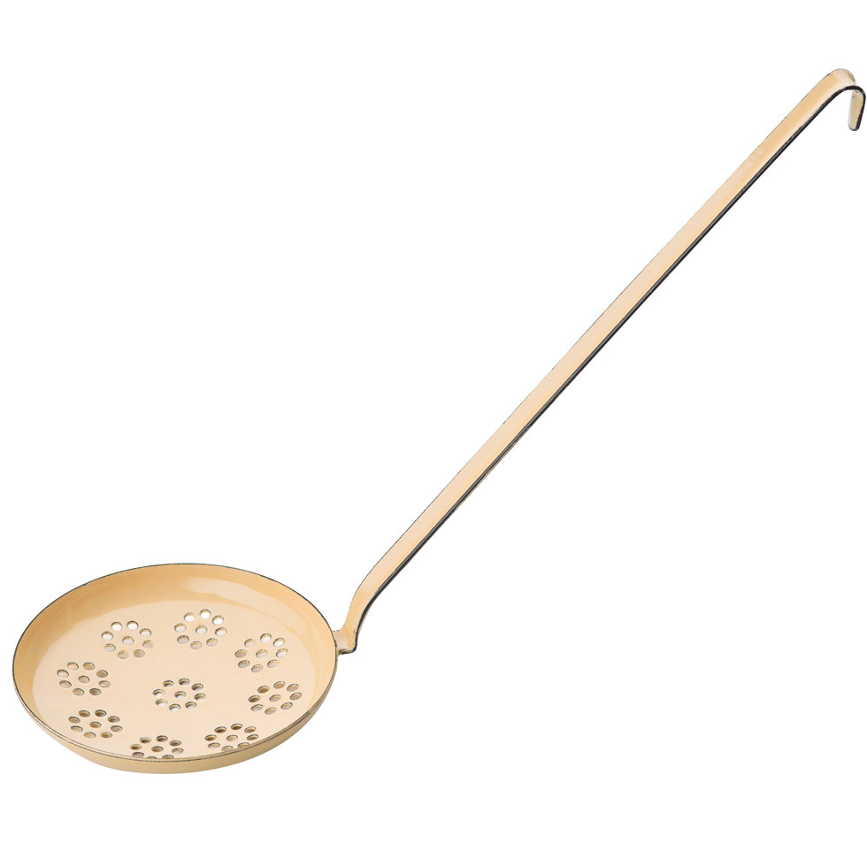 Riess Classic Backschaufel 12cm mit Lochung Pastell Goldgelb Emaille