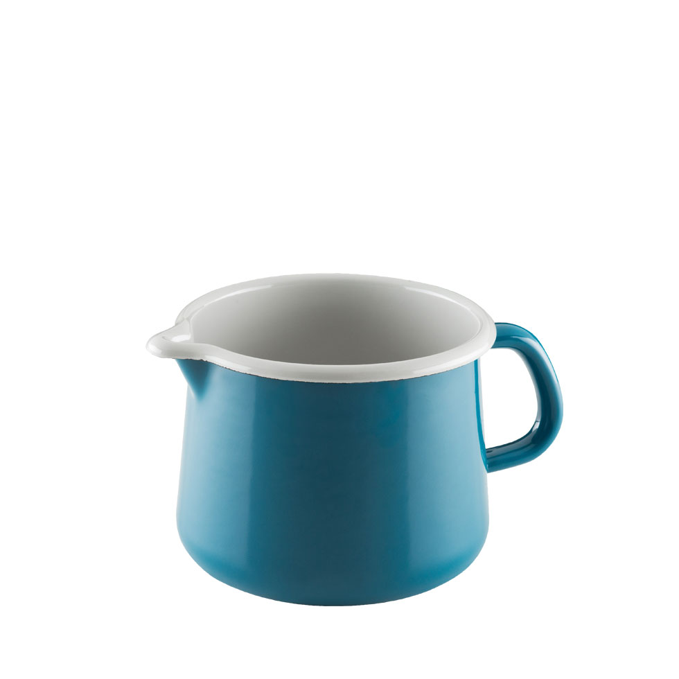 Riess-kelomat - Riess Schnabeltopf Ø12cm 1 Liter Emaille Nouvelle Aquamarin extrastark Induktion