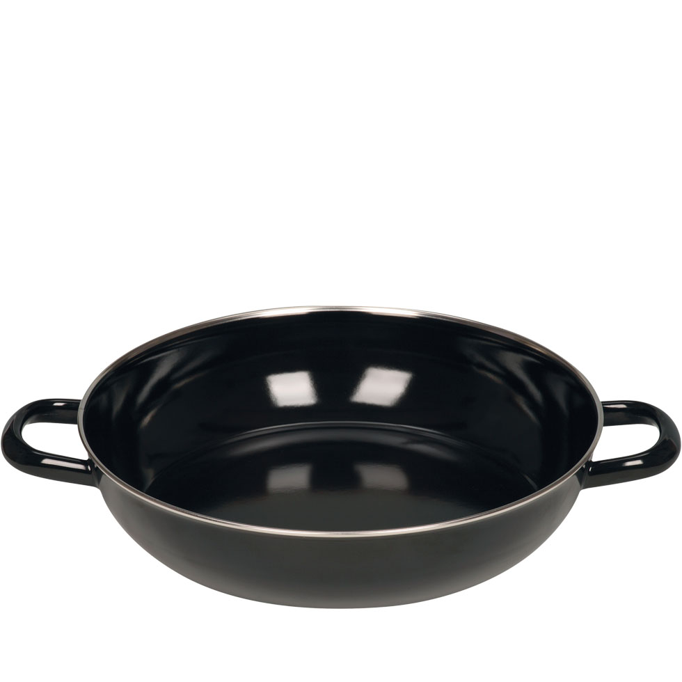 Riess-kelomat - Riess Schmortopf Pfanne Ø28 cm Schwarz Emaille Induktion