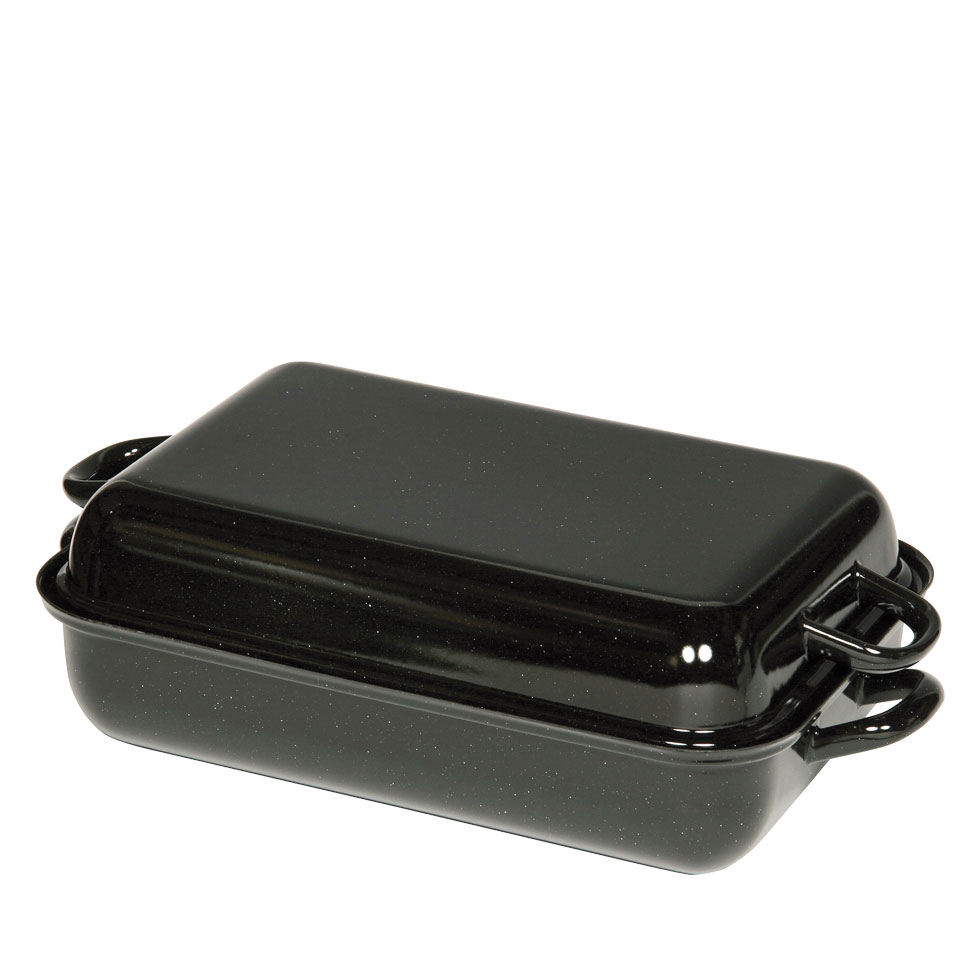 Bräter Classic  Schwarz  Metall  rechteckig  26x133x37 cm  backofengeeignethitzebeständige Griffe backofengeeignet kratzfest  Kochen