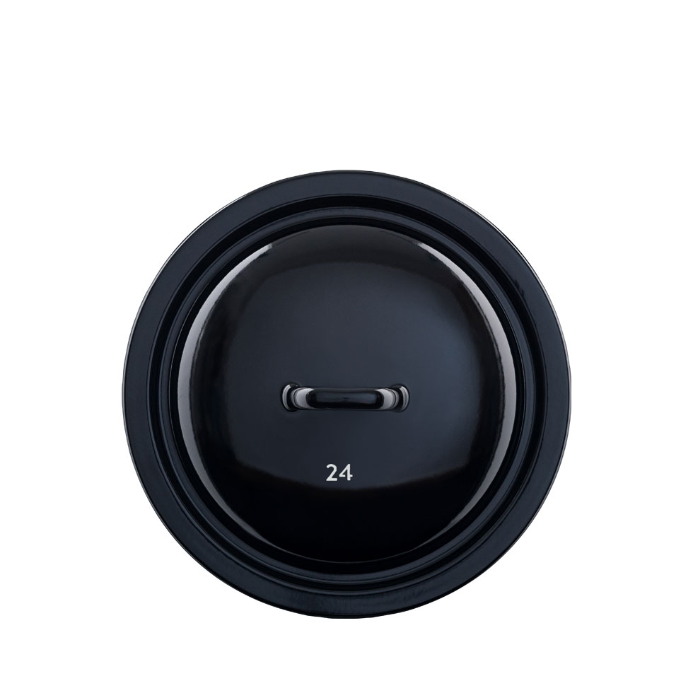 Riess-kelomat - Riess Deckel Classic Zwerge Ø24cm schwarz Emaille