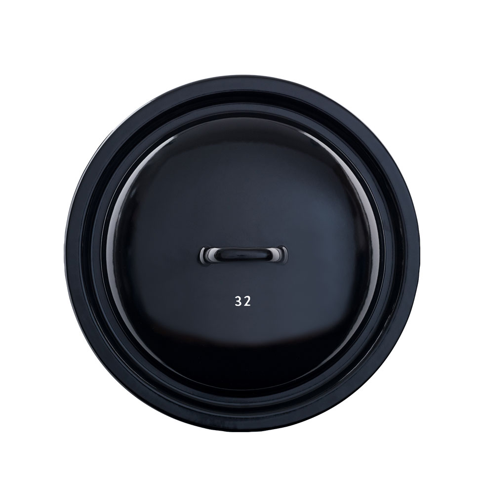 Riess Classic Riesen Deckel 32cm schwarz Emaille