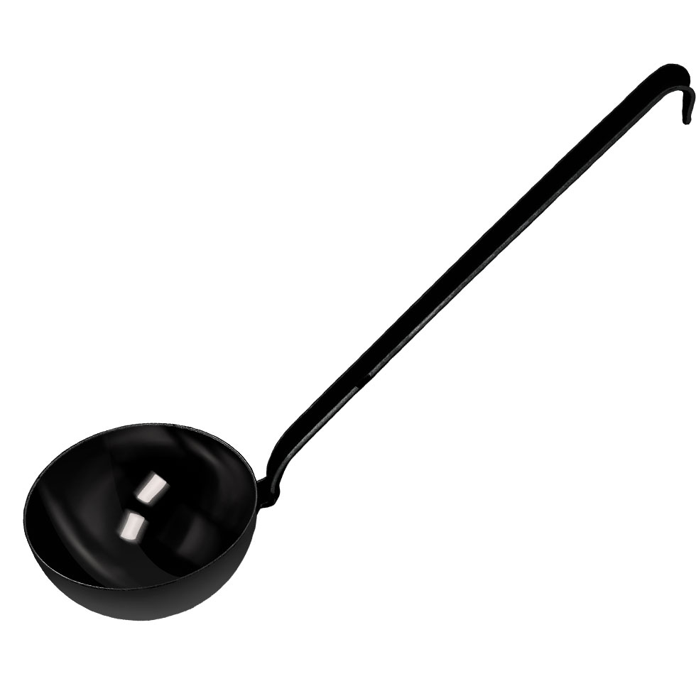 Riess-kelomat - Riess Schöpflöffel Suppenkelle ø 9cm Emaille schwarz