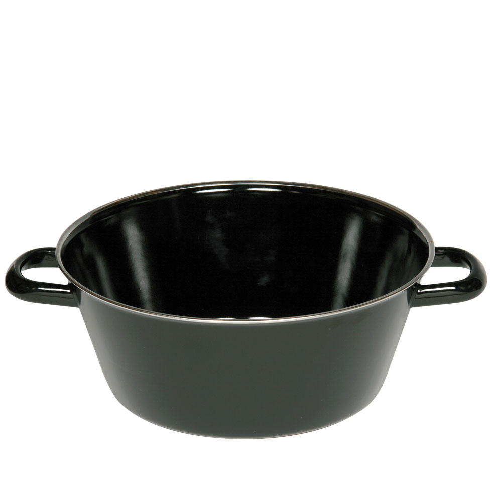 Riess-kelomat - Riess Schmalzpfanne halbtief Ø30cm Schwarz Emaille