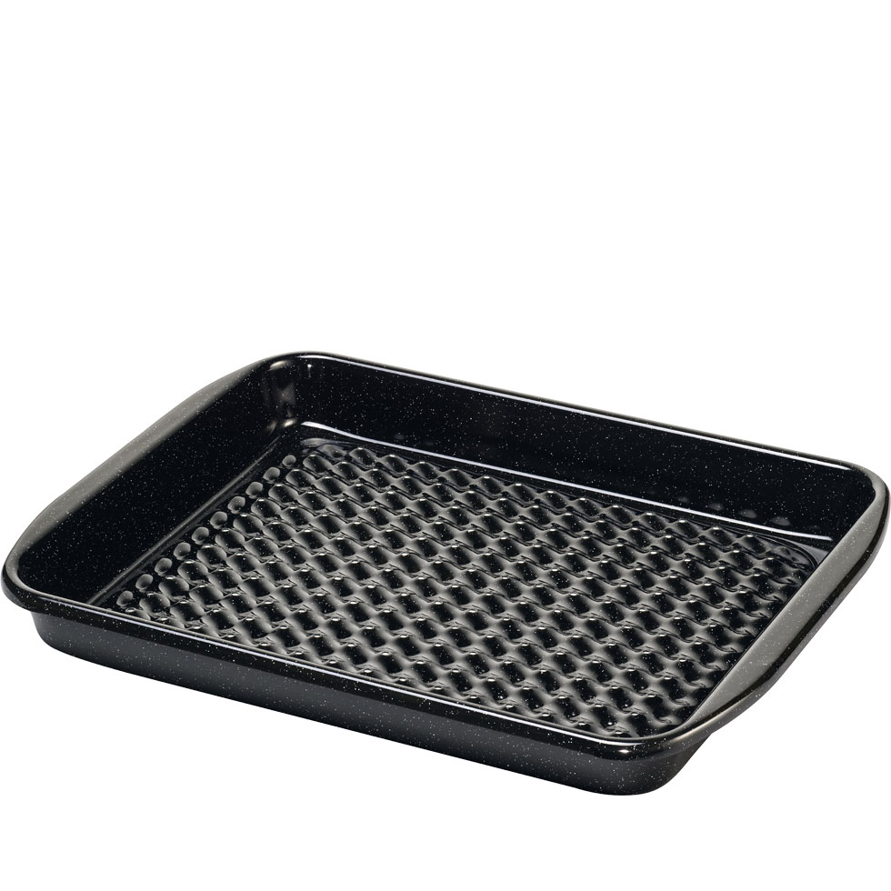 Riess-kelomat - Riess Classic Grilltasse eckig 32 42cm Emaille schwarz