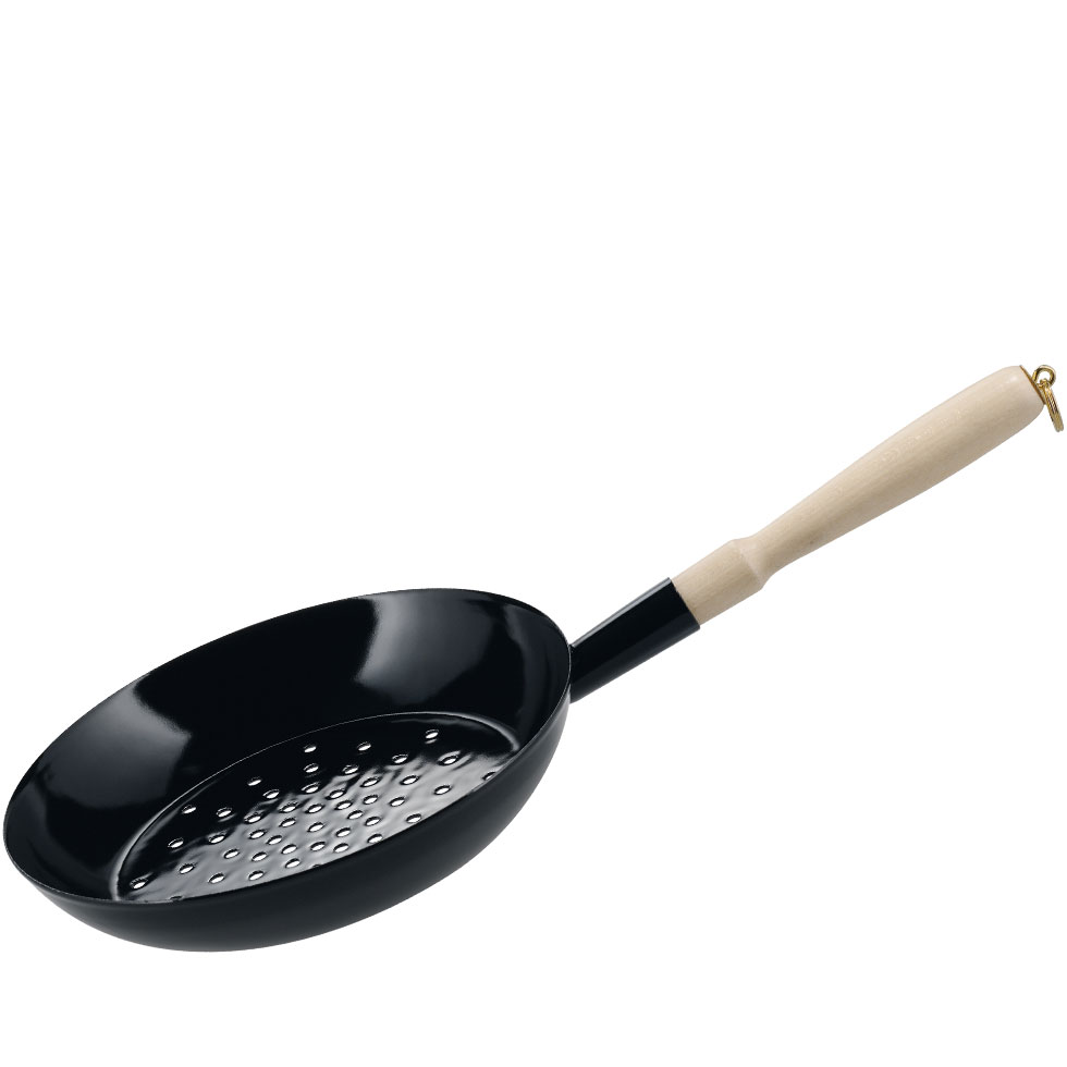 Riess Classic Schwarzemaille Maronipfanne 26 cm gelocht - Emaille