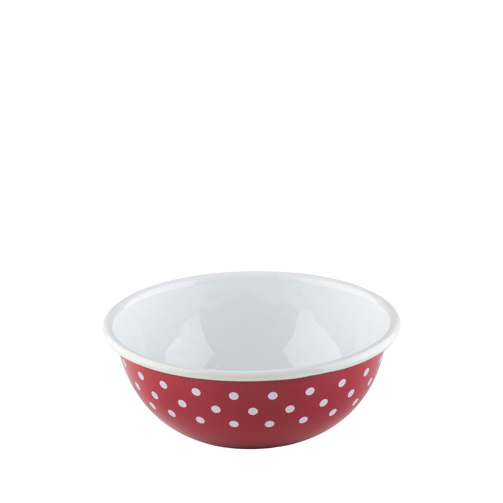Riess-kelomat - Riess Country Pünktchen Rot Küchenschüssel 18cm H51cm