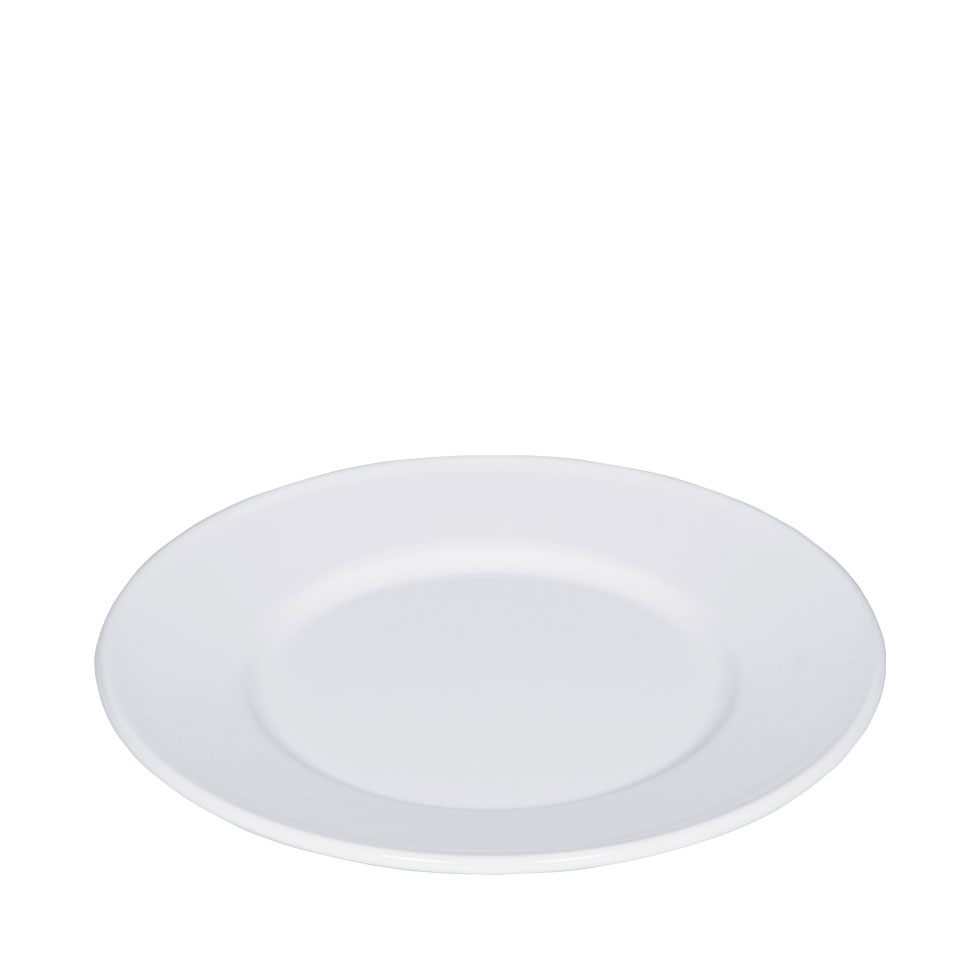 Riess-kelomat - Riess Teller flach Ø21cm Emaille Classic Weiss