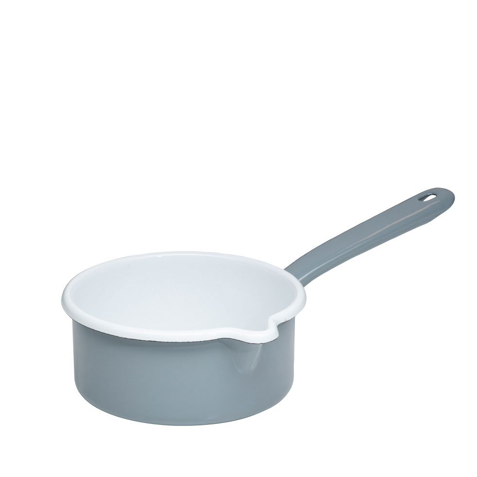 Riess Stielkasserolle Ø14cm 075 Liter Emaille Classis Pure Grey
