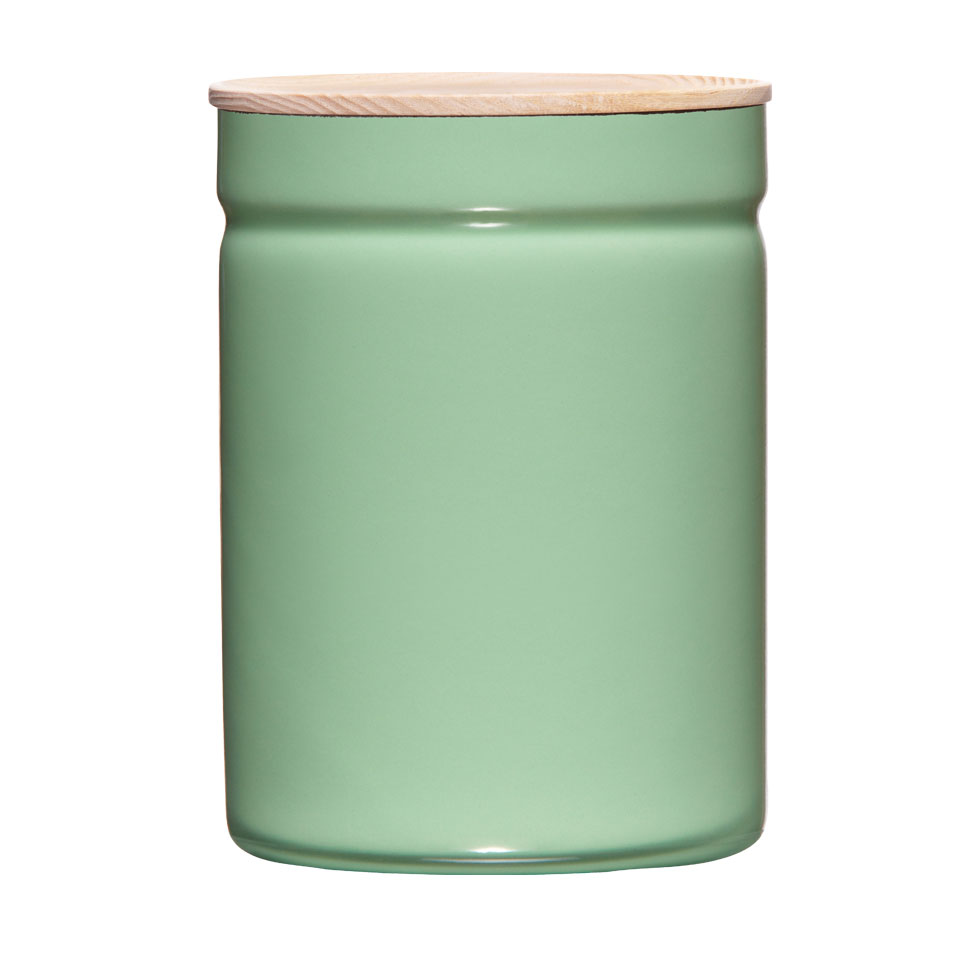 Riess-kelomat - Riess Vorratsdose mit Deckel Maxi Ø13cm 225 Liter Emaille slow green