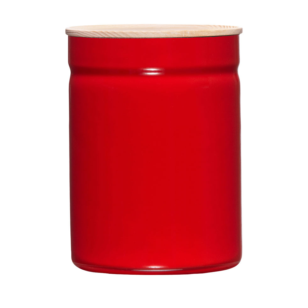 Riess-kelomat - Riess Vorratsdose mit Deckel Maxi Ø13 h 18cm 225 Liter Fresh Tomato Emaille