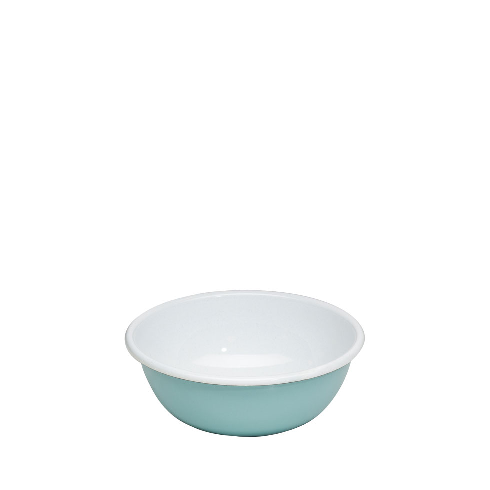 Riess-kelomat - Riess Küchenschüssel Müsli Ø14cm Emaille Nature green light